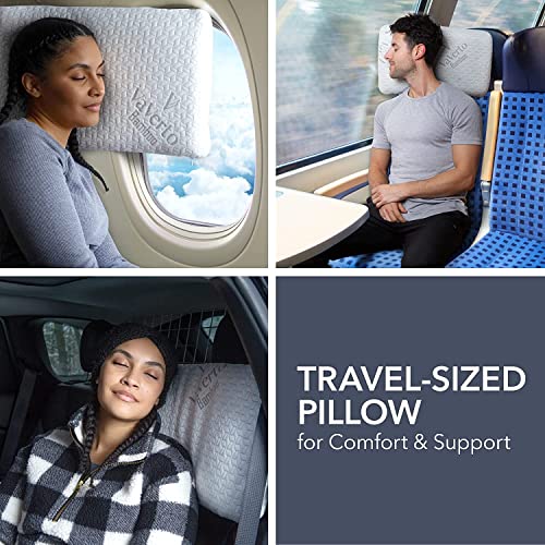 Vaverto Small Memory Foam Travel Pillow - Compressible