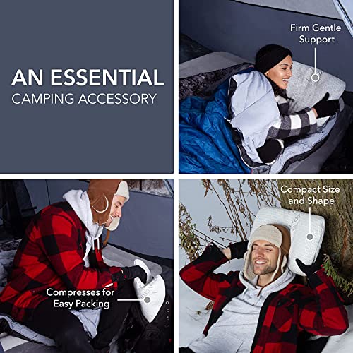 Vaverto Small Memory Foam Travel Pillow - Compressible