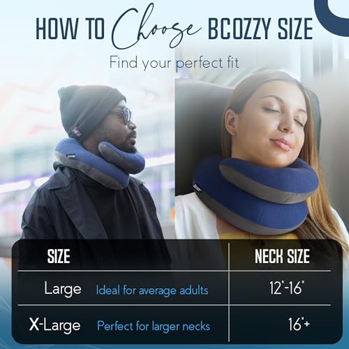 BCOZZY Travel Neck Pillow for Double Head Support