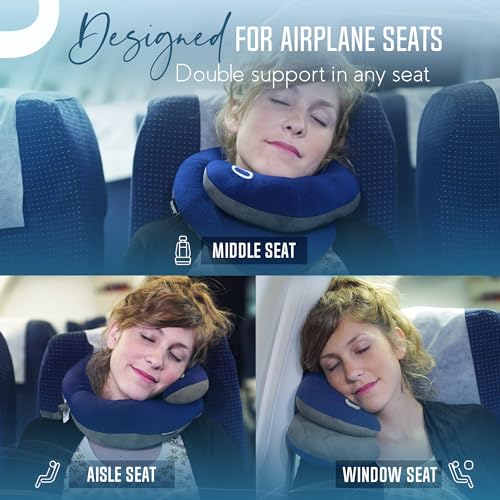 BCOZZY Travel Neck Pillow for Double Head Support