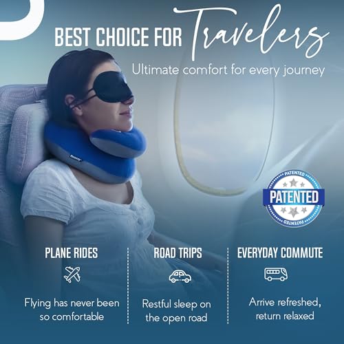BCOZZY Travel Neck Pillow for Double Head Support