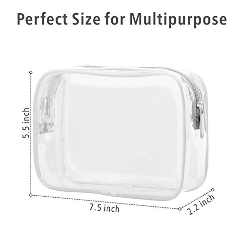 TSA-Approved Clear Toiletry Bags, Pack of 3