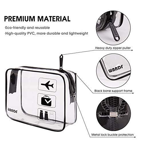 Clear TSA travel toiletry bags (2pcs)
