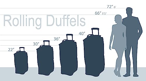 Rolling Black Travel Duffel, 40-Inch by Rockland