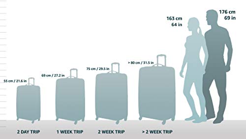 Fila 81.3 cm Lightweight Rolling Suitcase, Black/Lime