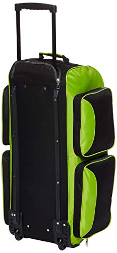 Fila 81.3 cm Lightweight Rolling Suitcase, Black/Lime