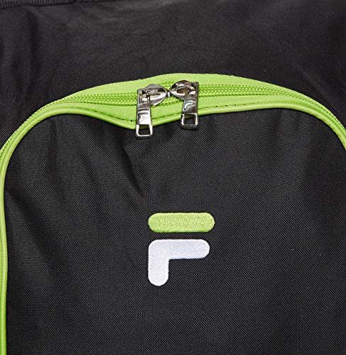 Fila 81.3 cm Lightweight Rolling Suitcase, Black/Lime