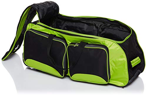 Fila 81.3 cm Lightweight Rolling Suitcase, Black/Lime