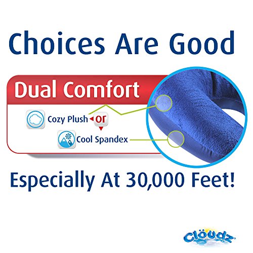 Cloudz Microbead Travel Neck Pillow - Blue