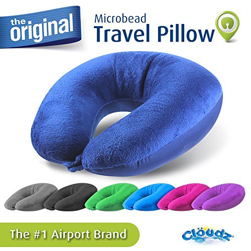 Cloudz Microbead Travel Neck Pillow - Blue