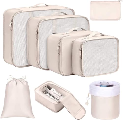 Travel cube set for easy luggage organization