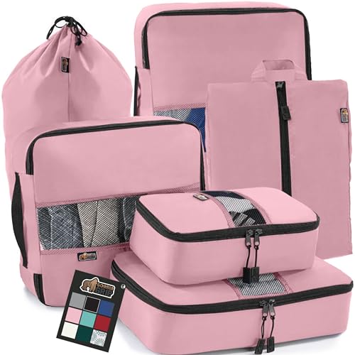 Pink Luggage Organizer Packing Cubes