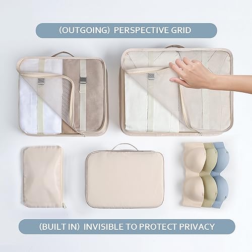 Travel cube set for easy luggage organization