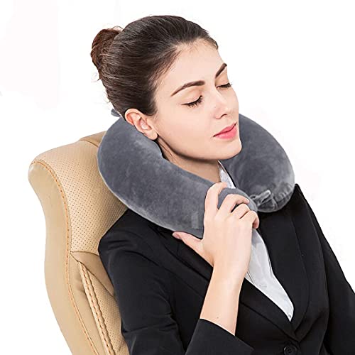 Luxury Memory Foam Travel Neck Pillow (Grey)