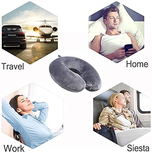 Luxury Memory Foam Travel Neck Pillow (Grey)