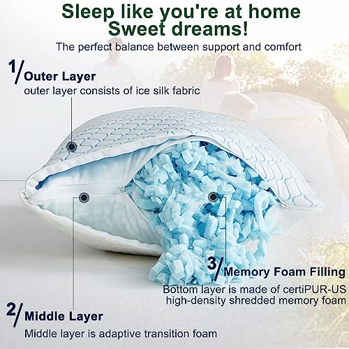 Gehannah Compressible Camping Pillow - Memory Foam Support