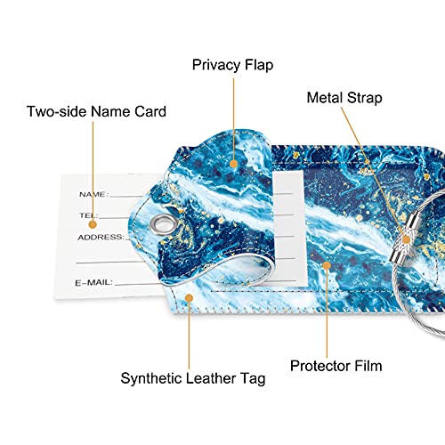 FINTIE Sandy Wave Luggage Tag Set