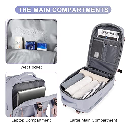 Lässiger Rucksack Reiserucksack, hellviolett