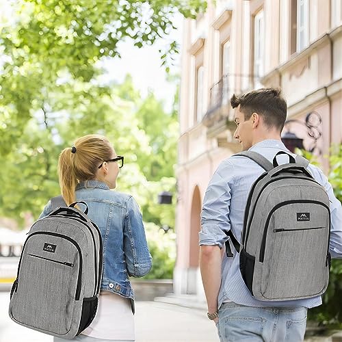 Matein Austere Grey Laptop Backpack with Anti-Theft