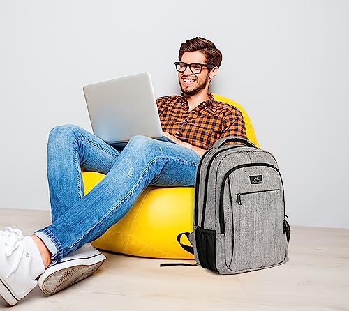 Matein Austere Grey Laptop Backpack with Anti-Theft