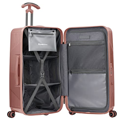 Pink Rose 26" Spinner Trunk Luggage