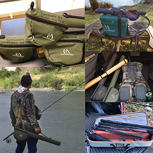 Maxcatch Fly Rod Case with Reel Pouch, Rod Protection Bag
