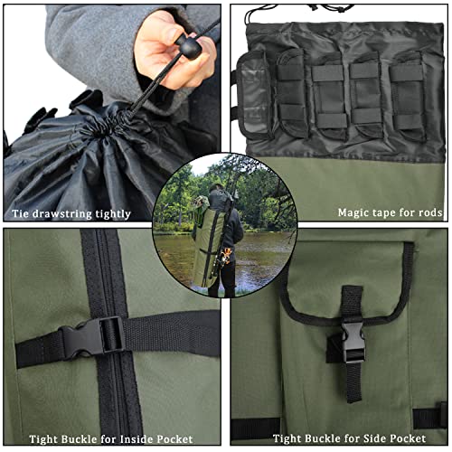 AGOOL Fishing Rod Case: Large Capacity, Waterproof, Travel-friendly