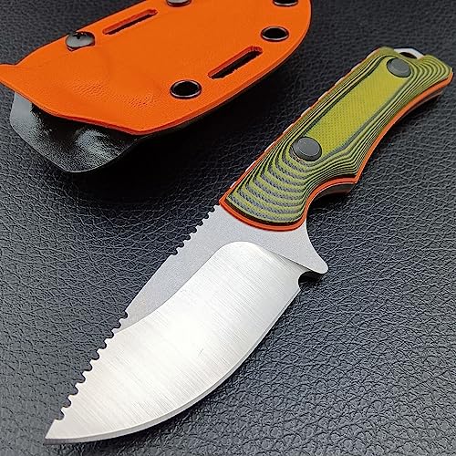 HUAAO Hidden Canyon Hunter Fixed Blade Knife (Orange)