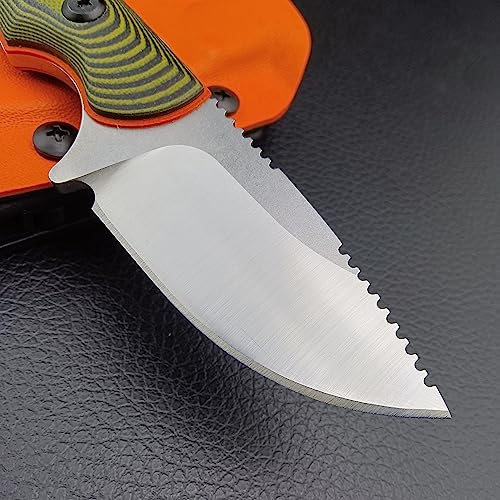 HUAAO Hidden Canyon Hunter Fixed Blade Knife (Orange)