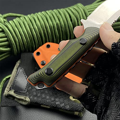 HUAAO Hidden Canyon Hunter Fixed Blade Knife (Orange)