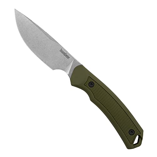 Kershaw Deschutes Skinner Fixed Blade Knife, Olive Handle