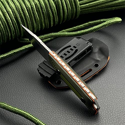 HUAAO Hidden Canyon Hunter Fixed Blade Knife (Orange)