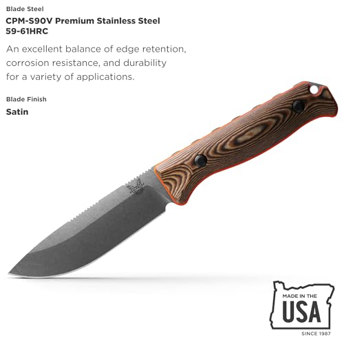 Benchmade Saddle Mountain Hunting Knife with Orange G10