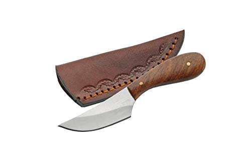 Slim Skinner Patch Hunting Knife with Leather Sheath