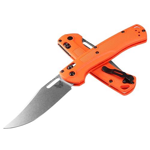 Benchmade Taggedout Hunting Knife with Orange G10 Handle