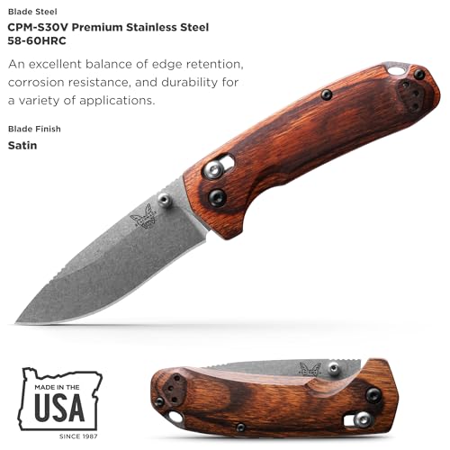 Benchmade North Fork 15031-2 Wood Handle Hunting Knife
