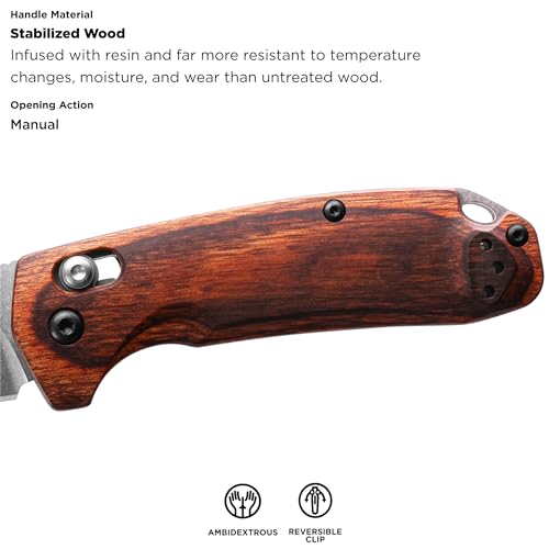 Benchmade North Fork 15031-2 Wood Handle Hunting Knife