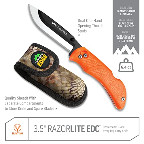 RazorBlaze RB-20 3.5" Hunting Knife with Mossy Oak Sheath