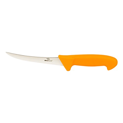 UltraSource 6" Boning Knife with Curved Blade & Orange Handle