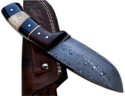 Handmade Damascus Steel 8" Skiner Knife - Poshland