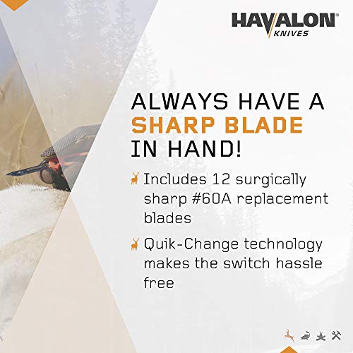 Havalon Piranta-Edge Outdoor Knife with 12 Replacement Blades