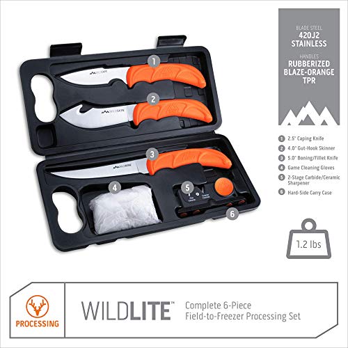 WildLite Hunting Field Dressing Kit - 6-Piece Processor Set