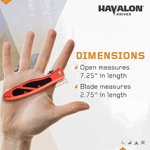 Havalon Piranta-Edge Outdoor Knife with 12 Replacement Blades