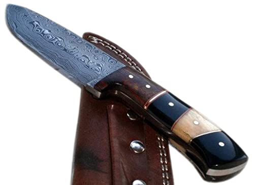 Handmade Damascus Steel 8" Skiner Knife - Poshland