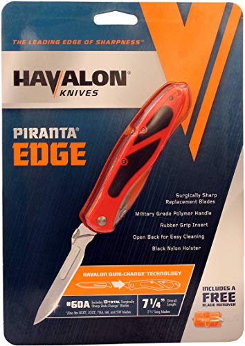 Havalon Piranta-Edge Knife with 12 Extra Blades