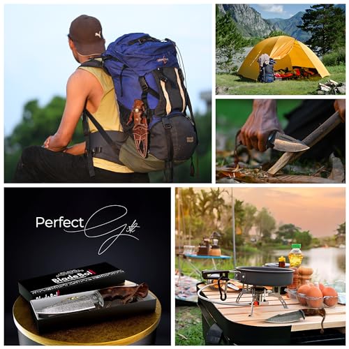 10" Handmade Damascus Hunting Knife with Walnut Wood Handle