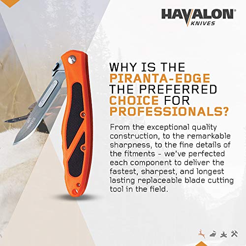 Havalon Piranta-Edge Outdoor Knife with 12 Replacement Blades