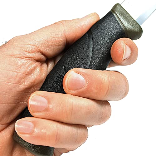 Morakniv Carbon Steel Fixed-Blade Knife, 4.1 Inch, Military Green