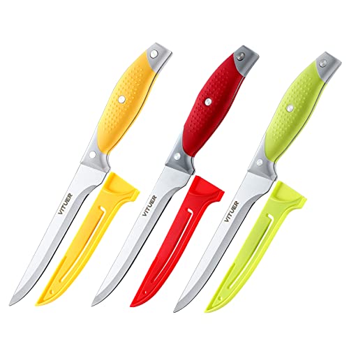 6PCS Vituer Fillet Knives Set for Hunting & Fishing