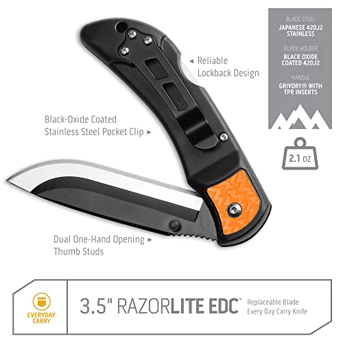Outdoor Edge 3.5" RazorLite EDC Deer Skinning Knife